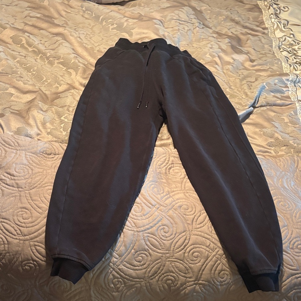 lululemon athletica Kids Black Jogger Sweatpants with Drawstring Waist